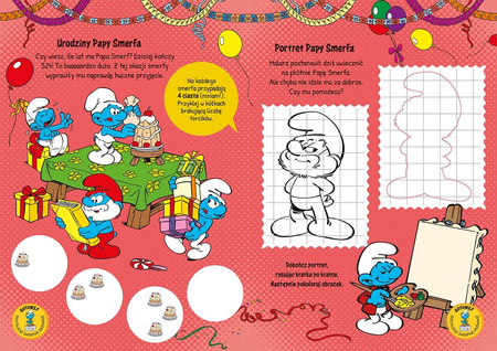 Smerfy. Moje pierwsze zadania do wyklejania