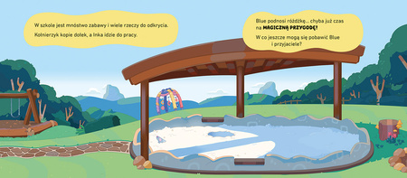 Pobawmy się na dworze! Bluey. Książka z magnesami