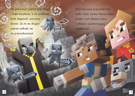 Moby w leśnym dworze. Minecraft. Tryb czytania