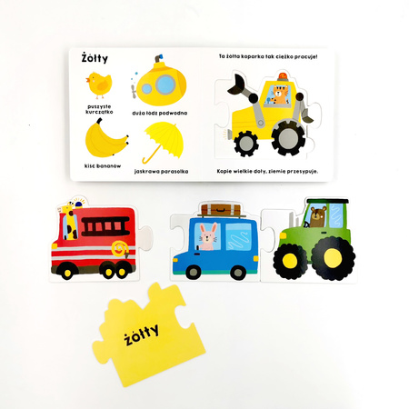 Kolorowy autobus. Akademia Mądrego Dziecka. Pierwsze puzzle