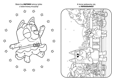 Ale zabawa. Bluey. Wesoła kolorowanka