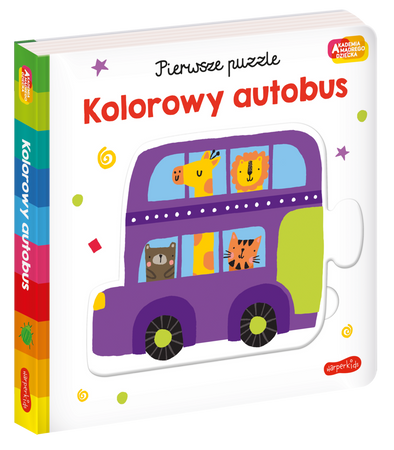 Kolorowy autobus. Akademia Mądrego Dziecka. Pierwsze puzzle