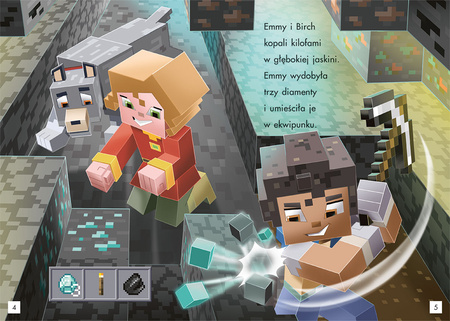 Moby w leśnym dworze. Minecraft. Tryb czytania