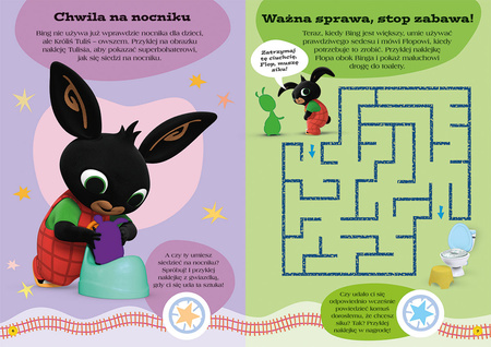 Bing. Ciuchcia do toalety. Zabawy i zadania z naklejkami