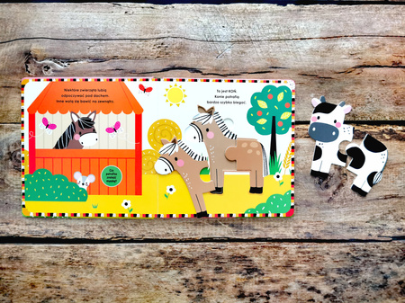 Na wsi. Akademia Mądrego Dziecka. Układam puzzle