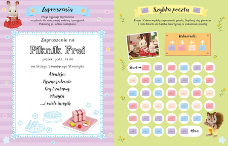 Sylvanian Families. Piknik Frei. Zadania z naklejkami