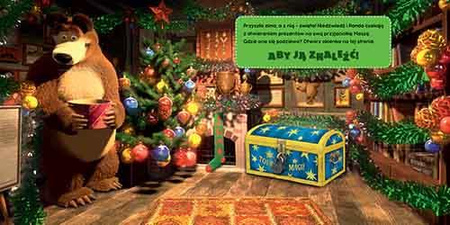 4 pory roku. Masza i Niedźwiedź. Książka z otwieranymi okienkami