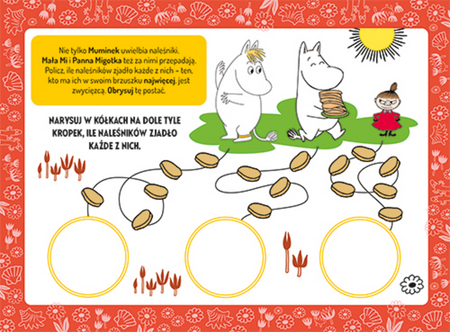 Muminki. Podano do stołu. Podkładki pod talerz z zadaniami