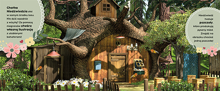 Masza i Niedźwiedź. Z wizytą w lesie. Książka z magnesami