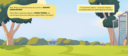 Pobawmy się na dworze! Bluey. Książka z magnesami