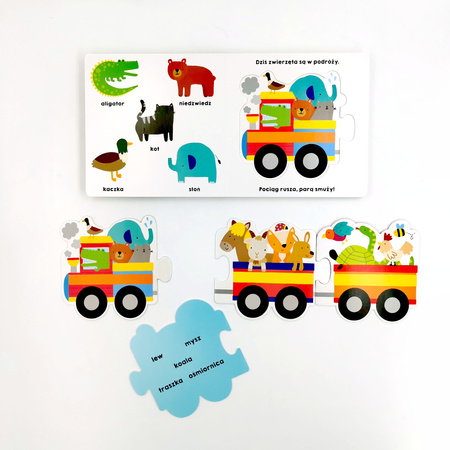 Zwierzęta w podróży. Akademia Mądrego Dziecka. Pierwsze puzzle