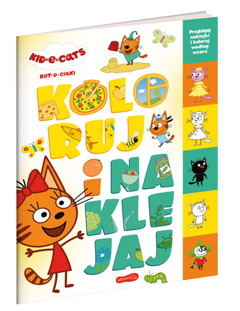 Kot-o-ciaki. Koloruj i naklejaj