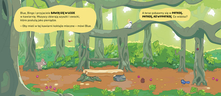 Pobawmy się na dworze! Bluey. Książka z magnesami