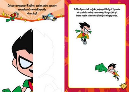 Młodzi Tytani Akcja! Zabawy i zadania z naklejkami