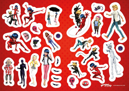 Miraculous: Biedronka i Czarny Kot. Książka do wyklejania