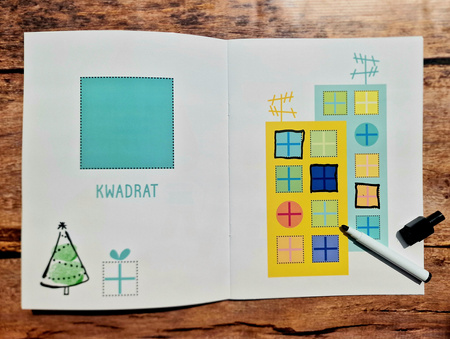 Kształty. Akademia Mądrego Dziecka. Rysuję i ścieram