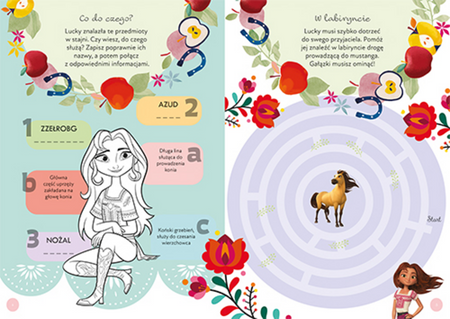 Spirit Mustang z Dzikiej Doliny. Zabawy i zadania z naklejkami