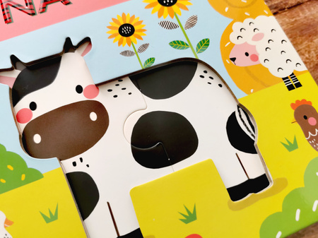 Na wsi. Akademia Mądrego Dziecka. Układam puzzle