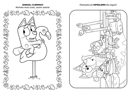 Ale zabawa. Bluey. Wesoła kolorowanka